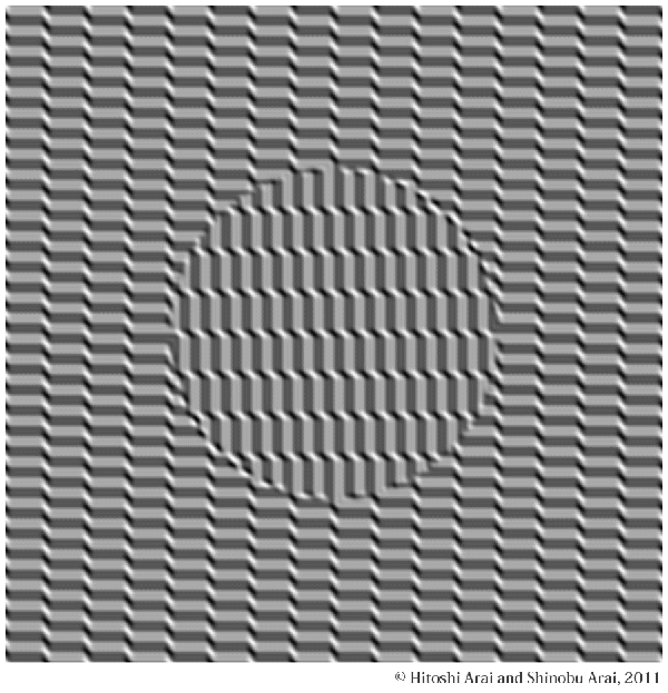 Mathematical analysis of Ouchi illusion 2