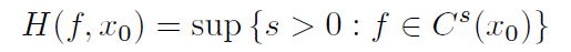 Holder exponent